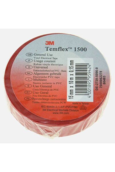 3M Red insulating tape 15mm x 10m 1pc