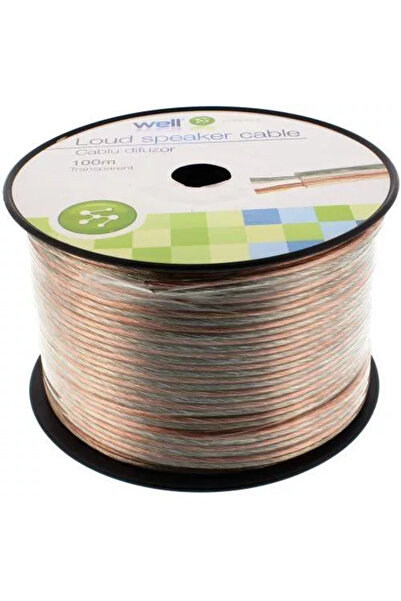 Well Cablu difuzor transparent 2x2mm CCA LSP-CCA2.00TT-100-WL