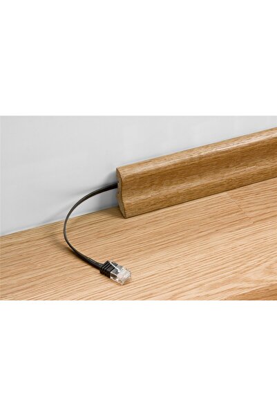 goobay CAT6 FTP flat cable RJ45-RJ45 0.25m copper 250MHz black 94229