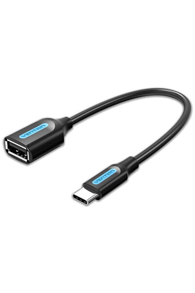 Vention USB 2.0 A female - USB type C male cable 15cm shielded copper black CCSBB