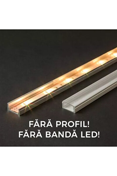 Phenom Ecran transparent pentru profil LED din aluminiu 2000mm 41010T2