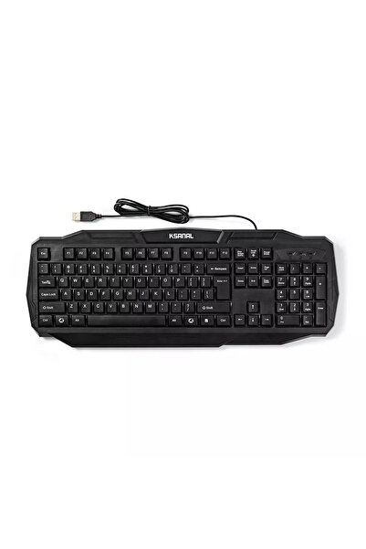 Nedis Wired Gaming Keyboard USB 2.0 US International black