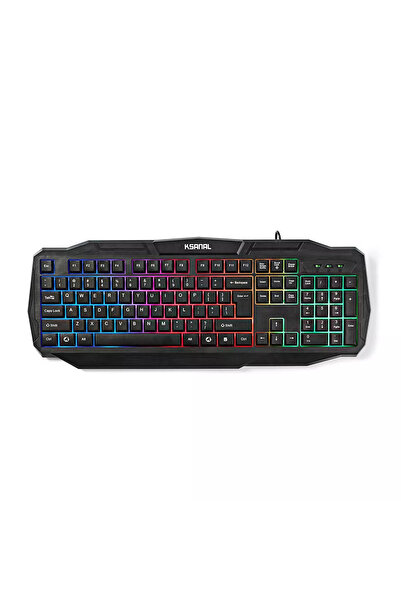 Nedis Wired Gaming Keyboard USB 2.0 US International black