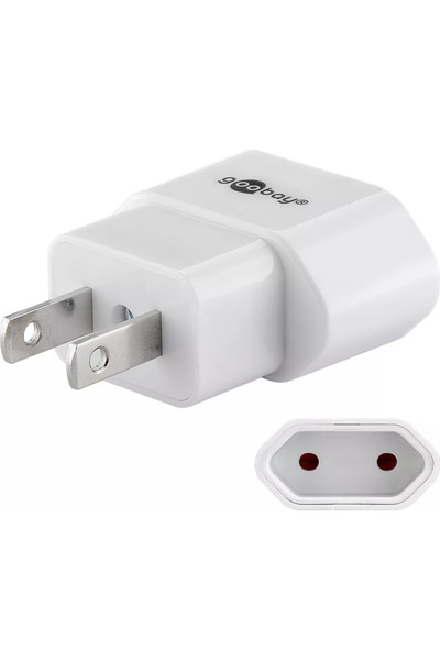 goobay US Japan power adapter to Euro plug type C CEE 7/16 female 10A white