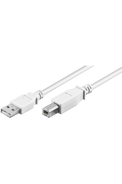 goobay Cablu USB 2.0 Hi-Speed USB tip A tata - USB tip B tata 1m alb cupru Dublu ecranat 96186