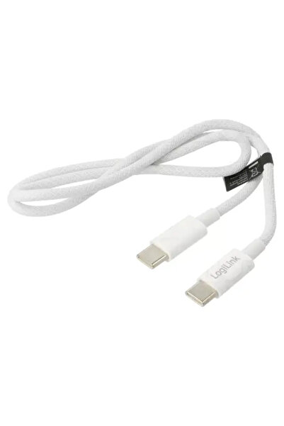 LogiLink USB 2.0 C - USB C cable 0.5m 3A 60W white 480Mbps data/charging CU0340