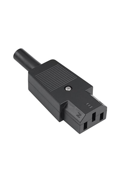 OEM AC plug 10A 250VAC C13 female PC type with cable protection wire mounting