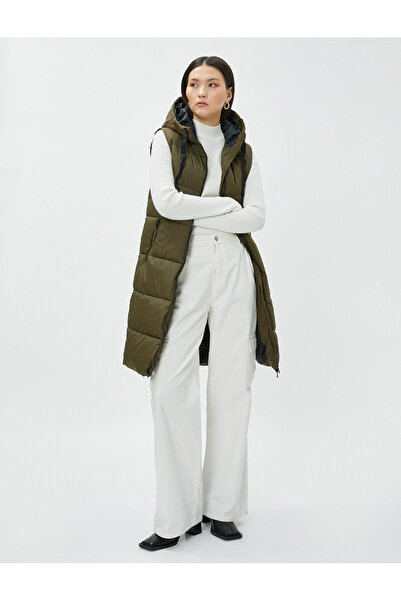 Koton Жіночий жилет кольору хакі