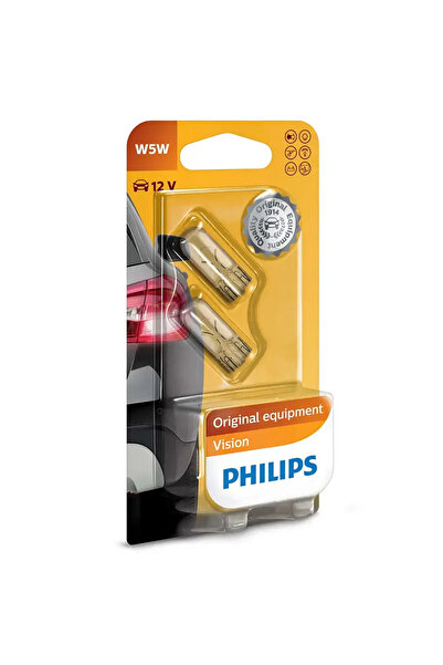 Philips Set 2x bec auto 12V 5W W5W VISION 40421330 transparente