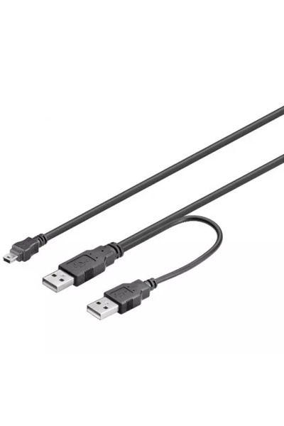 goobay Cable 2x USB A male to mini USB male 1.8m