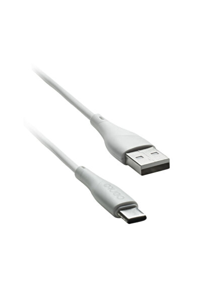 Cento Cablu USB Type C - USB 1m 3A silicon alb C101