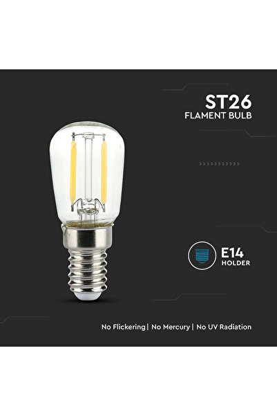 V-TAC E14 ST26 LED filament bulb 2W 6500K cool white SKU-214445