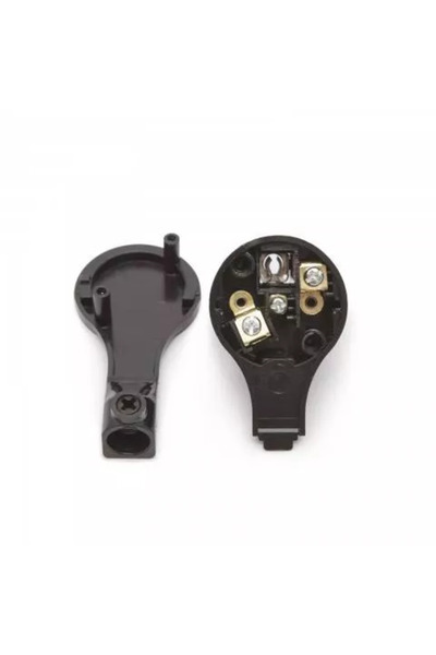 OEM Flywheel male schuko plug 250V 16A black 90 degrees 05950BK