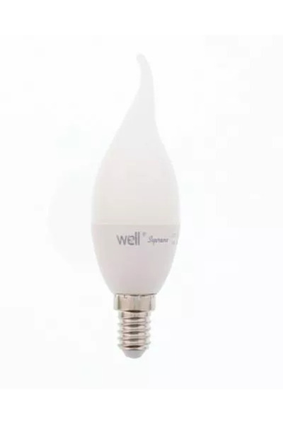Well LED candle bulb E14 6W 230V cold light