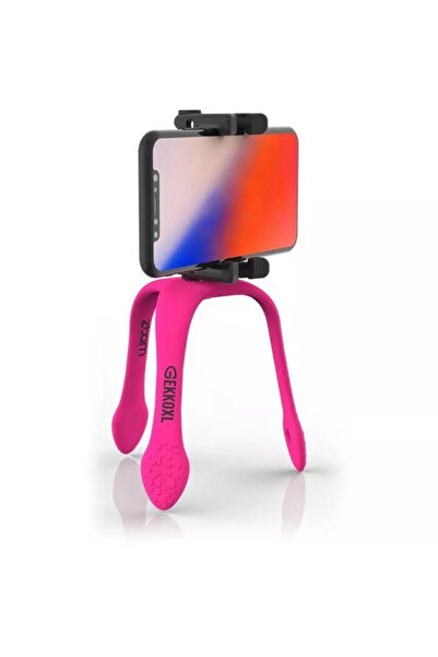 OEM Selfie stick flexibil cu telecomanda bluetooth inclusa roz GekkoXL Zbam