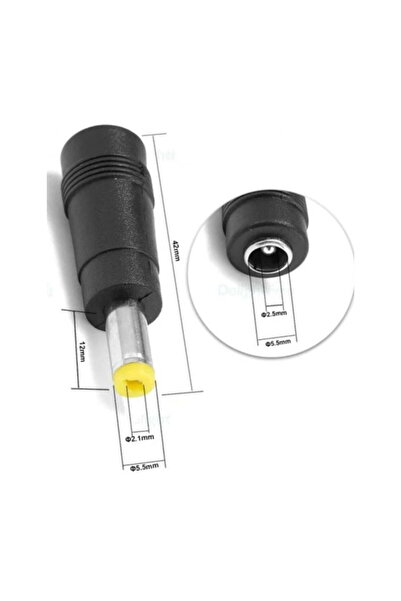 OEM Adapter plug 2.5/5.5mm female - 2.1/5.5mm male (537)