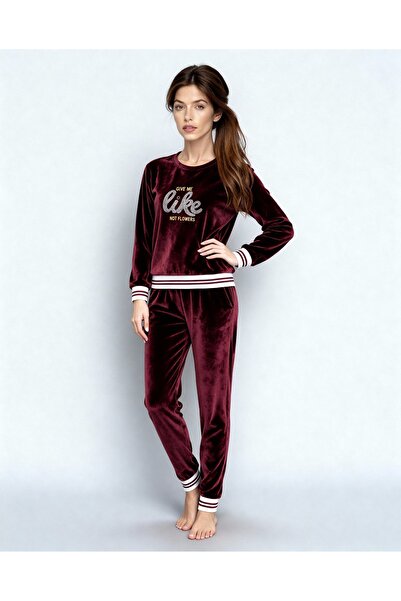 MAY Underwear Imported Velvet Cuffed Women's Pajama Set