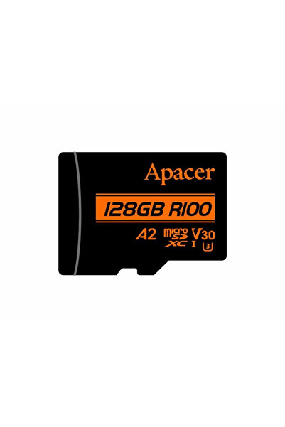 Apacer microSDXC UHS-I U3 V30 A2 128GB R100 card with SD adapter AP128GMCSX10U8-R