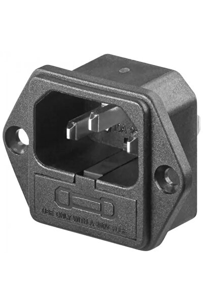 goobay Conector AC montare pe panou 220V 6.3A cu siguranta 11261