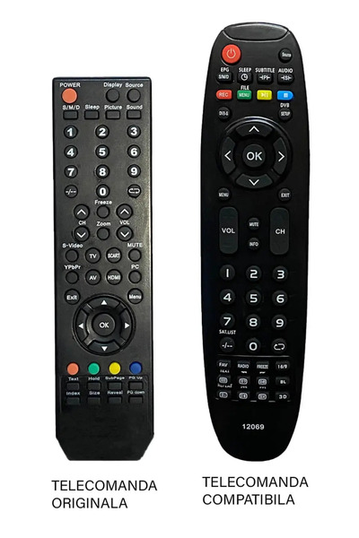 OEM Telecomanda inlocuitoare compatibila TV Axen AX022LS-T2 cod ER 1496 /MFY 1486 (23-1)