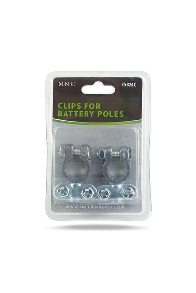 MNC Borne baterie auto aluminiu 2buc plus /minus M`N`C 55824C