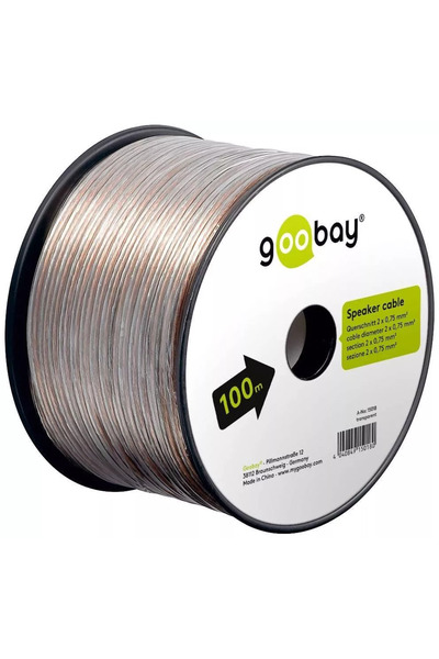 goobay Speaker Cable 2x0.75mm Transparent CCA 15018
