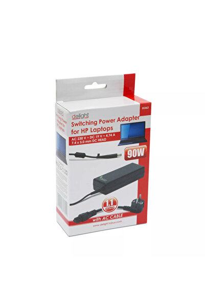 DELIGHT Adaptor retea laptop HP 90W 19V 4.7A 55362