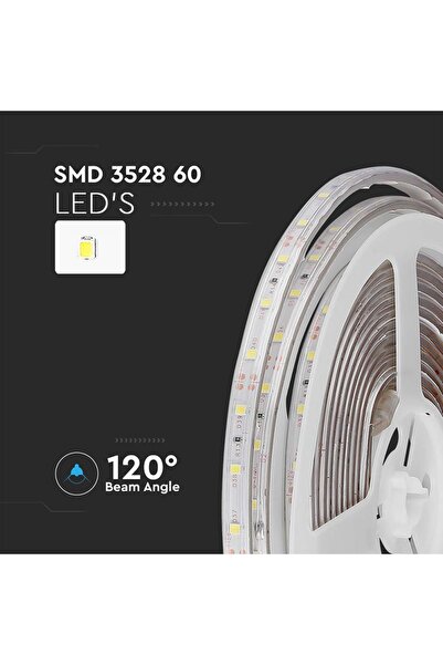 V-TAC LED strip SMD3528 12V 3.2W/m 60LED/m green IP65 5M SKU-212034