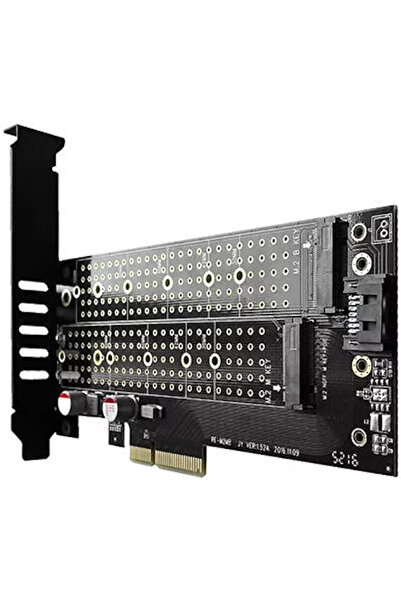 Axagon Adaptor Intern PCEM2-D PCI-E 3.0 4x - DUAL M.2 SSD (NVMe + SATA) Voltaj Dual SSD pana la 110mm AXAGO