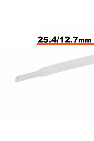 OEM Tub termocontractibil alb 25.4mm/ 12.7mm 0.5m