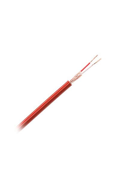 Cabletech Microphone cable STEREO red 6mm 2x20 wires Copper - 1 metru liniar