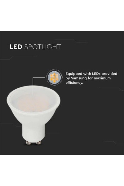 V-TAC Bec SPOT LED GU10 4.5W 4000K alb neutru cip SAMSUNG