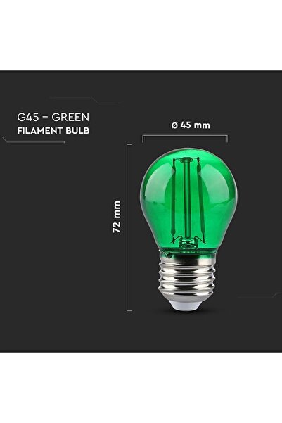 V-TAC LED bulb G45 E27 2W with green filament SKU-217411