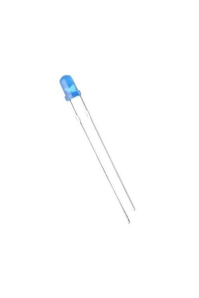 OPTOSUPPLY LED 3mm albastru 500-750mcd 30° Parte frontala convex 12V OSB5SA31...