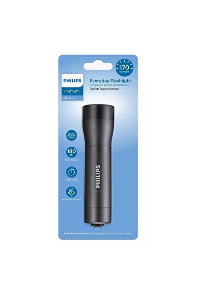 Philips Aluminum LED flashlight 170lumen 4x AAA IPX4 SFL4001T