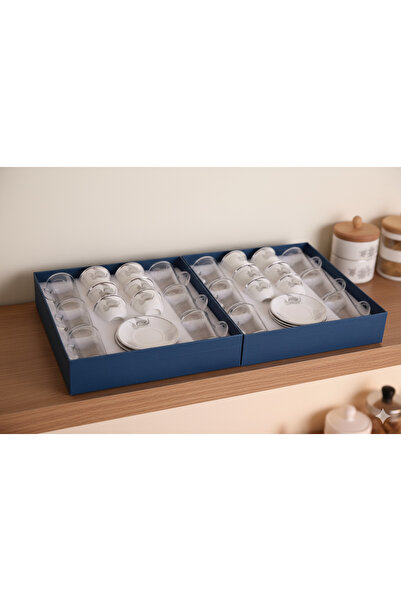 Generic طقم فناجيل قهوة وكاسات شاي