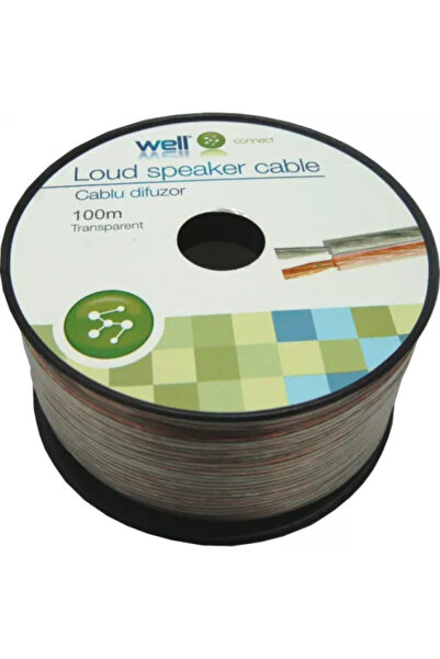 Well Cablu difuzor transparent 2x0.35mm CCA LSP-CCA0.35TT-100-WL