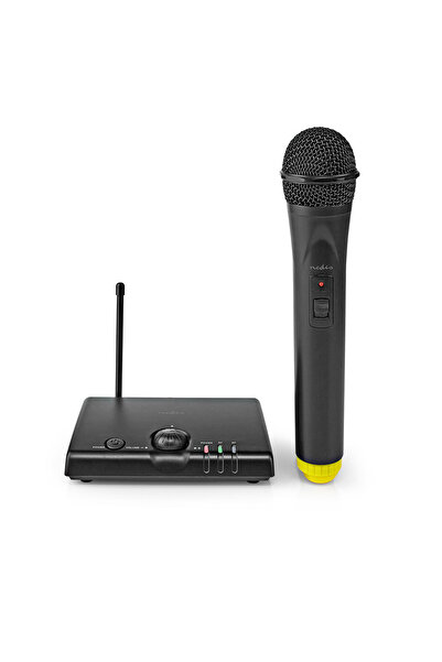 Nedis Microfon wireless 1 canal cu autonomie receptor 5 ore negru