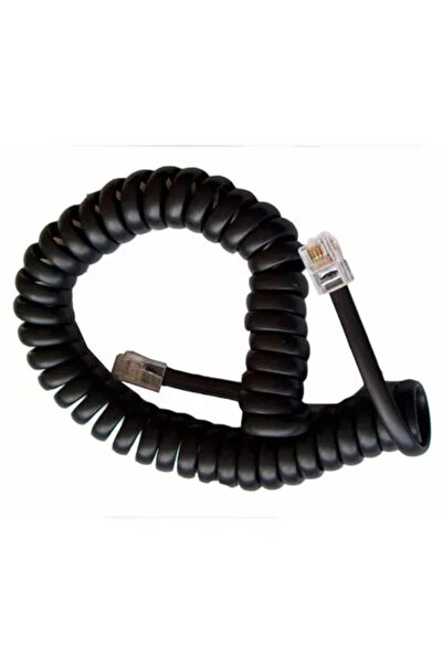 OEM Cablu telefonic RJ10 spiralat 2.1m negru