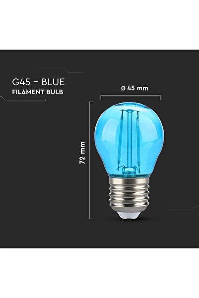 V-TAC LED bulb G45 E27 2W with blue light filament SKU-217412