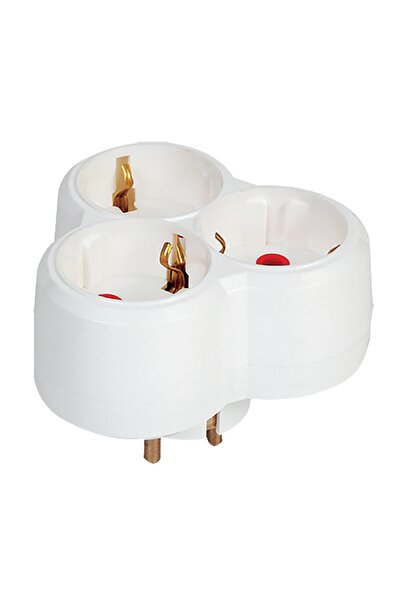 Mutlusan Electric Triplu stecher 3x Schuko 16A 3500W alb/rosu 001 170 033002 ...