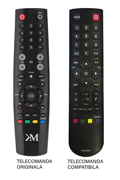 OEM Telecomanda inlocuitoare compatibila cu originalul pentru TV Kruger&Matz KM0232T PIL0356 (326-3)