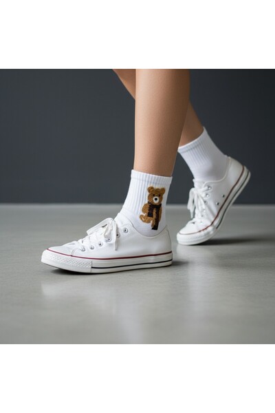 Leo Socks Ayıcıklı Kolej Çorap