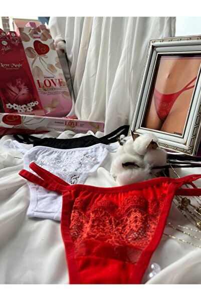 777 MIRACOLO Σετ τριπλό βαμβακερό ελαστικό υφασμάτινο στρινγκ