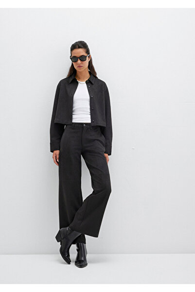 Mavi Faux Suede Black Trousers 1011087-900