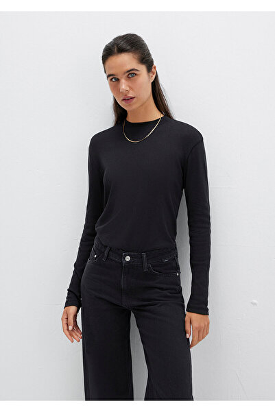 Mavi Black Long Sleeve T-Shirt Slim Fit / Slim Fit 1613352-900