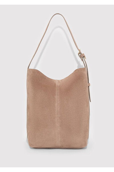 Mavi Suede Leather Brown Shoulder Bag 1913696-70367