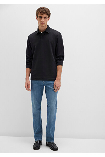 Mavi Button Detailed Black Polo T-Shirt Regular Fit / Regular Cut 0613043-900