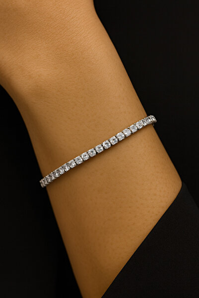 SAFİR Premium Berrak Kesim Taşlı Çelik Bileklik – Şepiti Crystal Élite