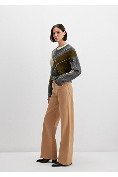 Mavi Malibu Beige Gabardine Trousers 1010152-91198